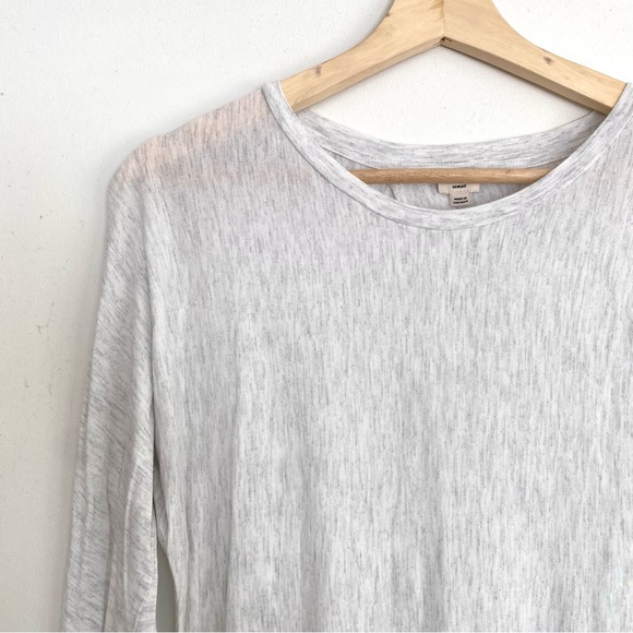 WILFRED XS Light Grey Open Back Crew Neck Long Sleeve Tee - Picture 4 of 12